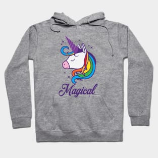 Unicorn side face Magical Hoodie